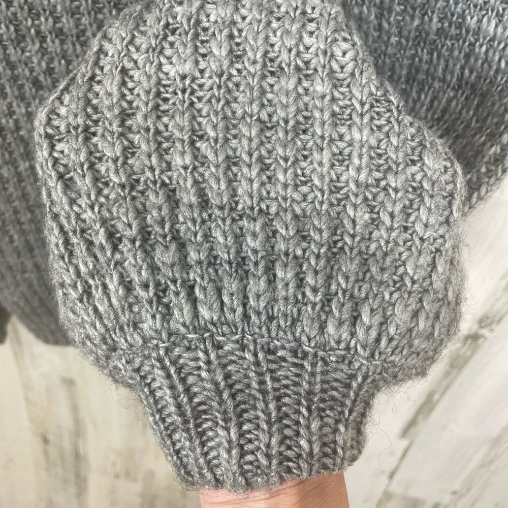 House Of‎ Harlow 1960 x Revolve Wool Blend Dillin Sweater size S Grey High Neck - Picture 8 of 10